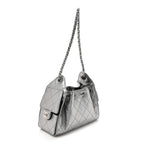 Metallic Caviar Quilted Mini Chanel 25 Handbag Anthracite