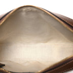 GG Supreme Monogram Azalea Calfskin Retro Interlocking G Messenger Shoulder Bag Beige Ebony Brown Sugar