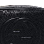 Pebbled Calfskin Mini Soho Disco Bag Black