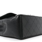 Caviar Quilted Maxi Double Flap Black