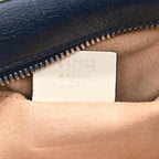 Vintage Effect Calfskin Matelasse Diagonal Small Torchon GG Marmont Chain Shoulder Bag Blue Agata Mystic White