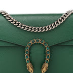Dollar Calfskin Crystal Small Dionysus Shoulder Bag Emerald