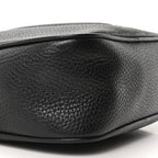 Pebbled Calfskin Small Soho Disco Bag Black