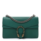 Dollar Calfskin Crystal Small Dionysus Shoulder Bag Emerald