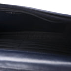 Lambskin Quilted Wallet On Chain WOC Navy Blue