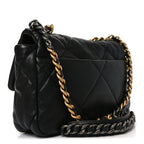 Lambskin Quilted Medium Chanel 19 Flap Black