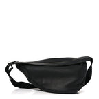 Grained Calfskin Large Slouchy Banana Bag Black