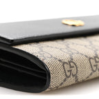 Dollar Calfskin GG Supreme Monogram Petite GG Marmont Wallet Chain Bag Black Beige Ebony