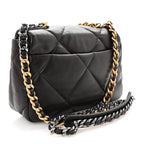 Lambskin Quilted Medium Chanel 19 Flap Dark Brown
