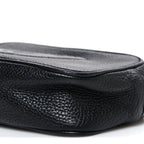 Pebbled Calfskin Small Soho Disco Bag Black