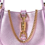 Laminated Nappa Nano Jackie 1961 Hobo Metallic Pink