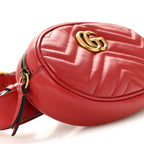 Calfskin Matelasse GG Marmont Belt Bag 85 34 Hibiscus Red