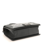 Lambskin Quilted Medium Boy Flap Dark Grey