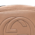 Pebbled Calfskin Small Soho Disco Bag Rose Beige