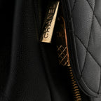 Caviar Quilted Large Business Affinity Flap Black
