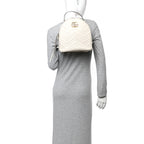 Calfskin Matelasse GG Marmont Dome Backpack White