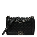 Caviar Quilted New Medium Boy Flap Black