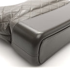 Aged Calfskin Quilted Medium Gabrielle Hobo Grey