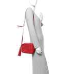 Pebbled Calfskin Small Soho Disco Bag Vibrant Red