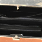 Patent Calfskin Boy Minaudiere Black