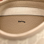 GG Supreme Monogram Textured Dollar Calfskin Mini Jackie 1961 Hobo Beige Mystic White Oatmeal