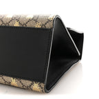 GG Supreme Monogram Bees Medium Padlock Shoulder Bag Beige Oro Black