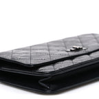 Glazed Aged Calfskin Reissue Wallet On Chain WOC So Black