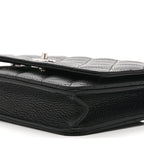 Caviar Quilted CC Turnlock Wallet On Chain WOC Black