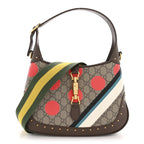 GG Supreme Monogram Web Geometric Small Jackie 1961 Beige Multicolor Brown Sugar