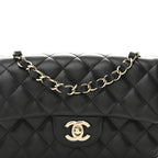 Lambskin Quilted Mini Rectangular Flap Black