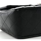 Lambskin Quilted Mini Rectangular Flap Black