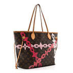 Monogram Bay Neverfull MM Rose Ballerine Poppy