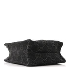 Denim GG Monogram Calfskin Mini Ophidia Tote Bag Black