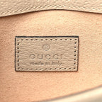 GG Supreme Monogram Textured Dollar Calfskin Super Mini Dionysus Shoulder Bag Beige Mystic White Oatmeal