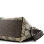 GG Supreme Monogram Textured Dollar Calfskin Web Small Ophidia Dome Shoulder Bag Beige Ebony New Acero