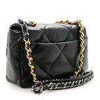 Lambskin Quilted Medium Chanel 19 Flap Black