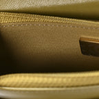 Lambskin Quilted Chanel 19 Wallet On Chain WOC Green