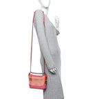 Snakeskin Small Gabrielle Hobo Pink
