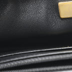 Lambskin Quilted Mini Rectangular Flap Black
