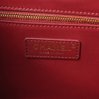 Calfskin Crocodile Embossed Archetype Small Shopper Tote Burgundy