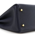 Togo Horseshoe Au Galop Kelly Retourne 28 Bleu Nuit Rouge H Fauve