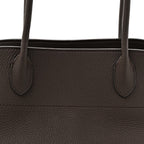 Grained Calfskin Margaux Shoulder 12 Deep Brown