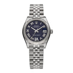 Stainless Steel 18K White Gold Diamond 31mm Oyster Perpetual Datejust Watch Aubergine Roman 278274