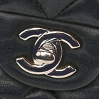 Lambskin Quilted Mini Square Flap Black
