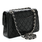 Lambskin Quilted Small Double Flap Black