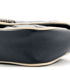 Vintage Effect Calfskin Matelasse Diagonal Super Mini Torchon GG Marmont Shoulder Bag Blue Agata Mystic White