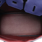 Togo Swift Officier Birkin 25 Bleu Encre Bordeaux