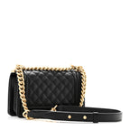 Caviar Quilted Small Boy Flap Black