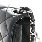 Lambskin Quilted Mini Square Flap Black