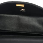 Lambskin Quilted Mini Rectangular Flap Black